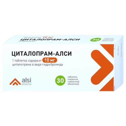 ЦИТАЛОПРАМ ТАБ П/О 10МГ №30