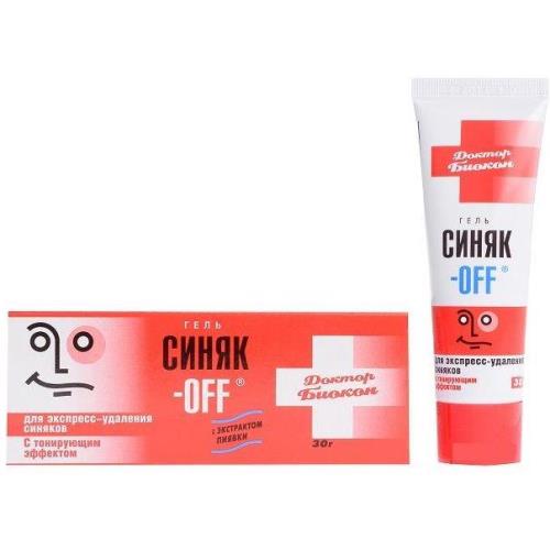 СИНЯК-ОФФ ГЕЛЬ С ТОНИРУЮЩИМ ЭФФЕКТОМ ТУБА 30Г