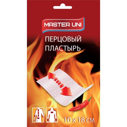 ЛЕЙКОПЛАСТЫРЬ МАСТЕР ЮНИ ПЕРЦОВЫЙ ПЕРФ 10Х18СМ №1