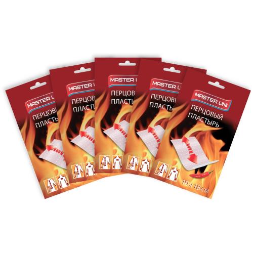 ЛЕЙКОПЛАСТЫРЬ ПЕРЦОВЫЙ МАСТЕР ЮНИ 10Х18СМ №5