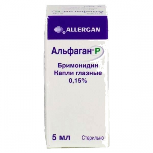 АЛЬФАГАН Р КАПЛИ ГЛАЗНЫЕ 0,15% ФЛ/КАП 5МЛ