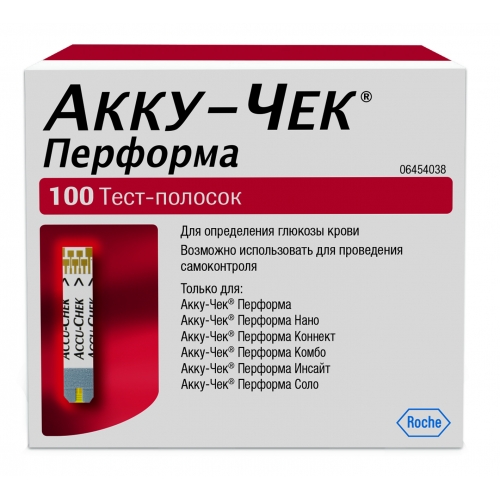 ТЕСТ-ПОЛОСКИ АККУ-ЧЕК ПЕРФОРМА №100