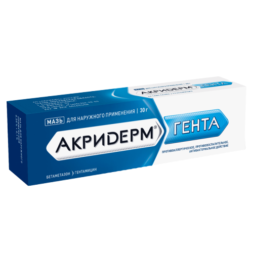 АКРИДЕРМ ГЕНТА МАЗЬ Д/НАРУЖ 30Г