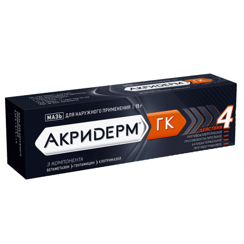 АКРИДЕРМ ГК МАЗЬ Д/НАРУЖ 15Г