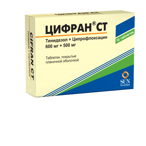 ЦИФРАН СТ ТАБ П/О 500МГ+600МГ №10