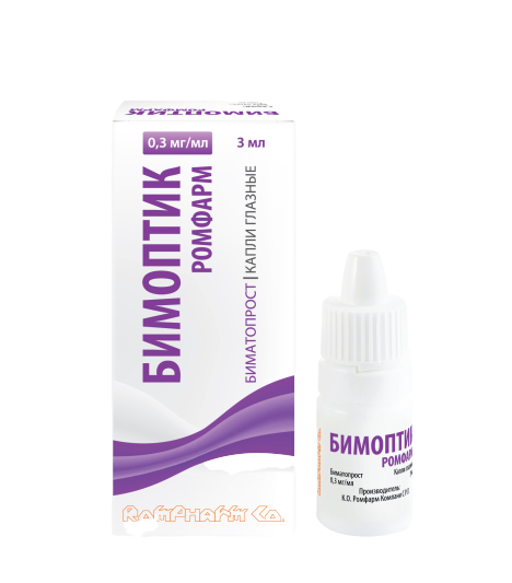 БИМОПТИК РОМФАРМ КАПЛИ ГЛАЗ 0,3МГ/МЛ ФЛ 3МЛ №1