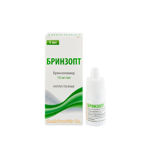 БРИНЗОПТ КАПЛИ ГЛАЗНЫЕ 10МГ/МЛ 5МЛ ФЛ