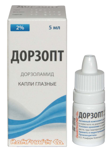 ДОРЗОПТ КАПЛИ ГЛАЗНЫЕ 2% ФЛ/КАП 5МЛ