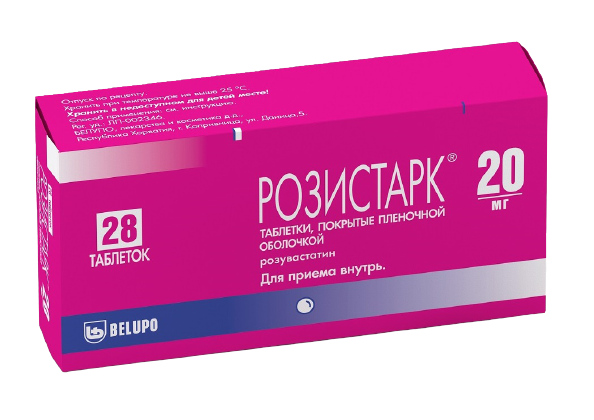 РОЗИСТАРК ТАБ П/О 20МГ №28