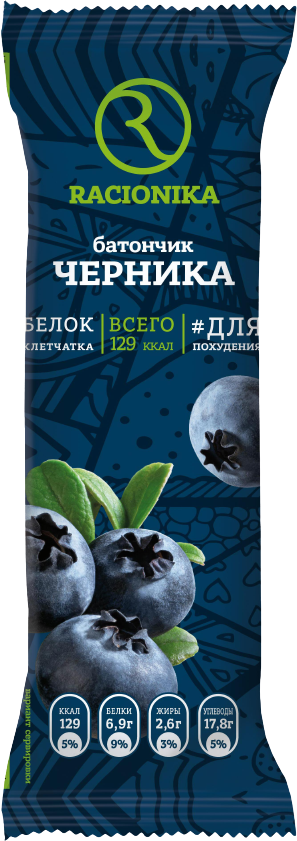 РАЦИОНИКА ЛАЙТ БАТОНЧИК ЧЕРНИКА 45Г