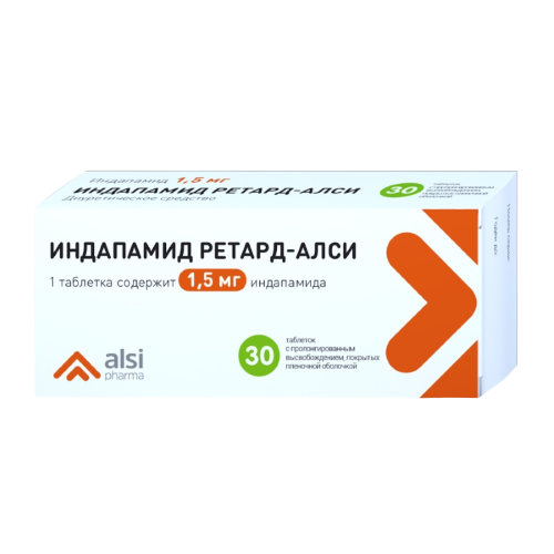 ИНДАПАМИД РЕТАРД-АЛСИ ТАБ 1,5МГ №30