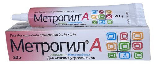 МЕТРОГИЛ А ГЕЛЬ НАРУЖ 0,1%+1% 20Г