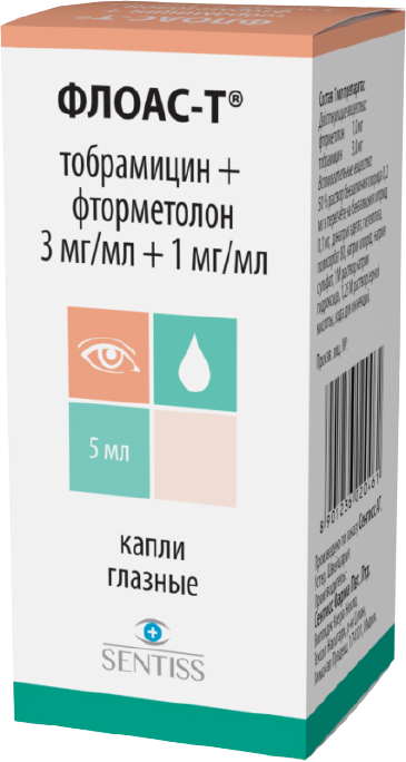 ФЛОАС-Т КАПЛИ ГЛАЗНЫЕ 3МГ/МЛ+1МГ/МЛ ФЛ 5МЛ