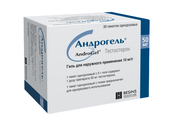 АНДРОГЕЛЬ ГЕЛЬ НАРУЖ 1% ПАК 5Г №30
