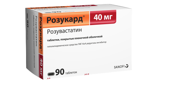 РОЗУКАРД ТАБ П/О 40МГ №90