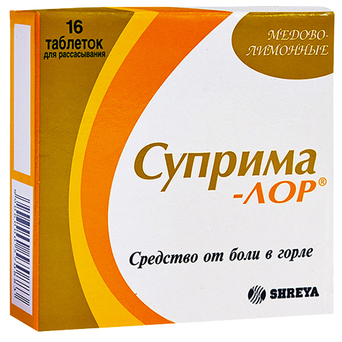 СУПРИМА-ЛОР ТАБ Д/РАСС МЕД/ЛИМОН №16