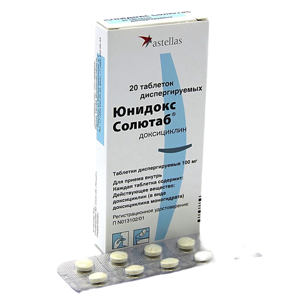ЮНИДОКС СОЛЮТАБ ТАБ ДИСПЕРГ 100МГ №20