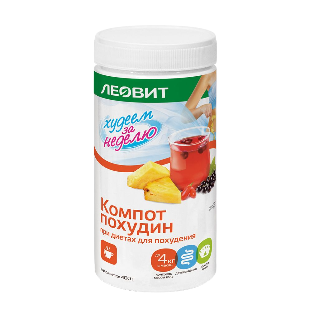 ЛЕОВИТ КОМПОТ ПОХУДИН ДЛЯ ДИЕТИЧЕСКОГО ПИТАНИЯ БАНКА 400Г