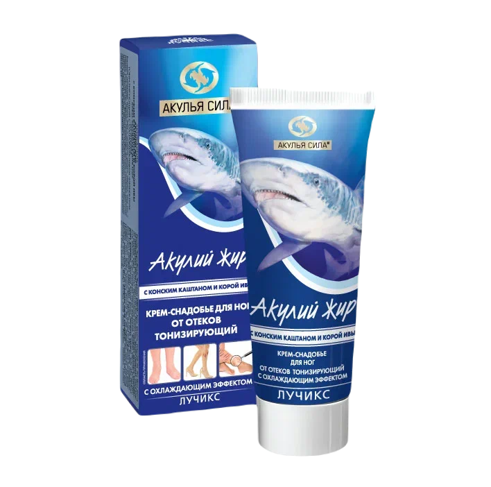 АКУЛИЙ ЖИР КРЕМ-СНАДОБЬЕ 75МЛ С КОНСКИМ КАШТАНОМ АНТИВАРИКОЗНЫЙ