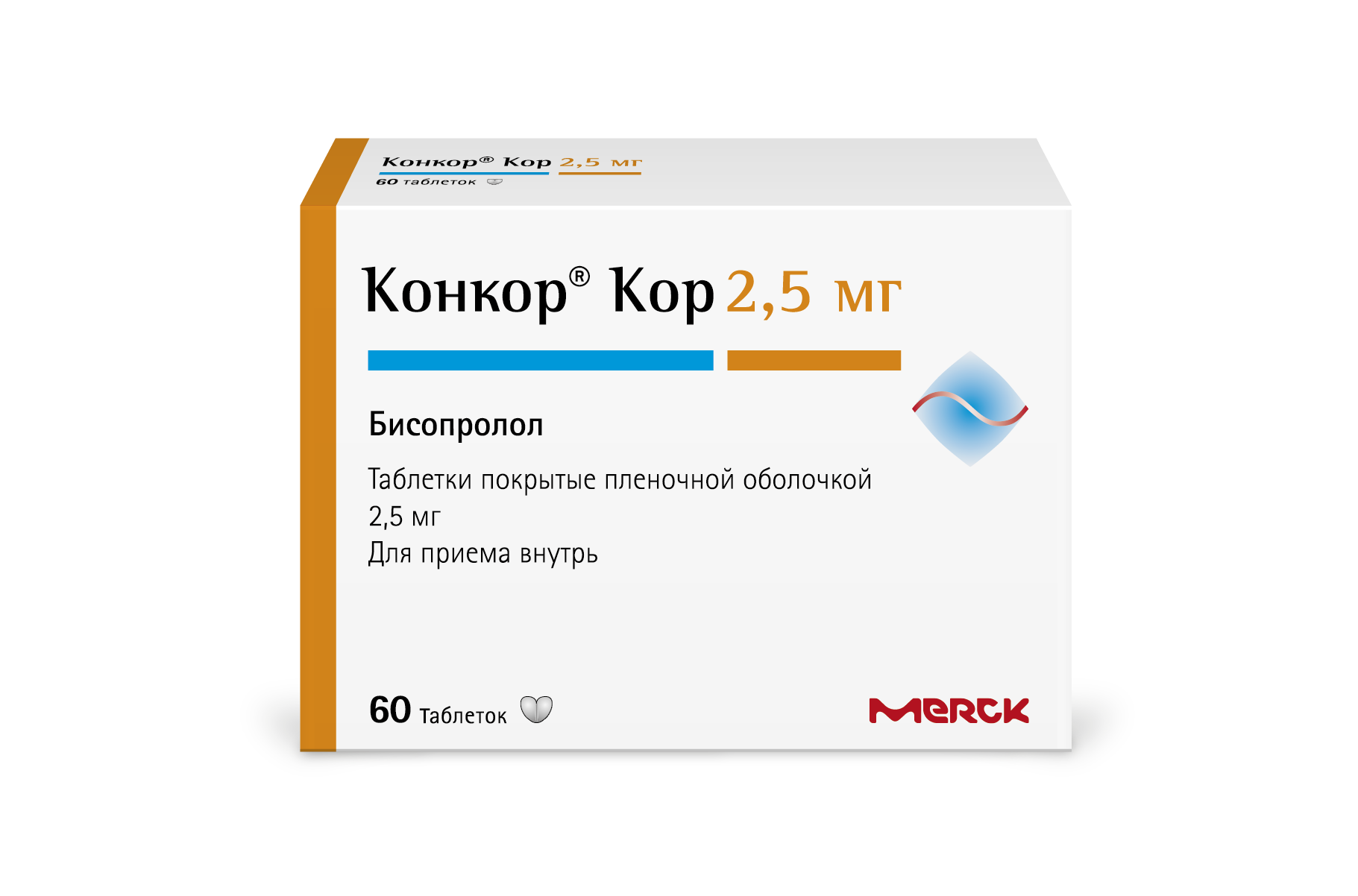 КОНКОР КОР ТАБ П/П/О 2,5МГ №60