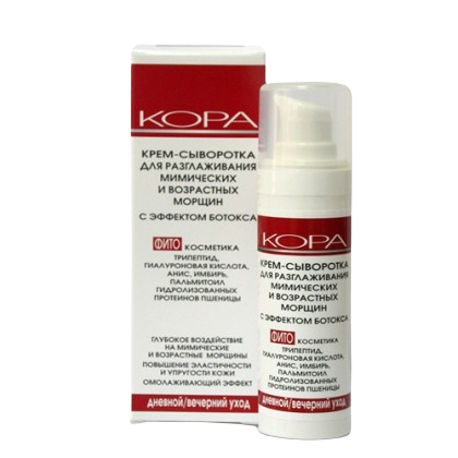КОРА КРЕМ-СЫВОРОТКА Д/ЛИЦА ОТ МИМИЧ/ВОЗРАСТ.МОРЩИН С ЭФФ БОТОКСА30МЛ