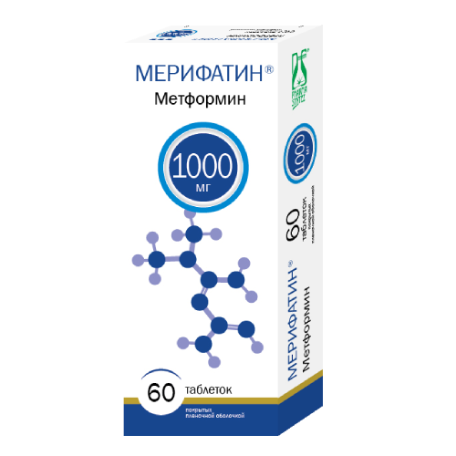 МЕРИФАТИН ТАБ П/О 1000МГ №60