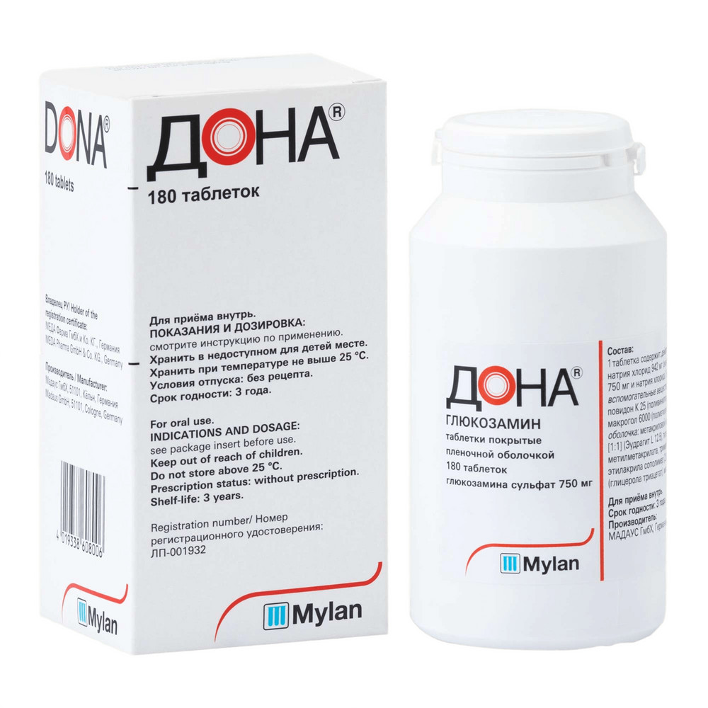 ДОНА ТАБ П/П/О 750МГ №180
