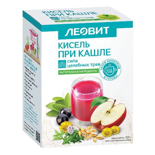 КИСЕЛЬ ЛЕОВИТ ДИЕТИЧЕСКИЙ ПРИ КАШЛЕ ПАК №5