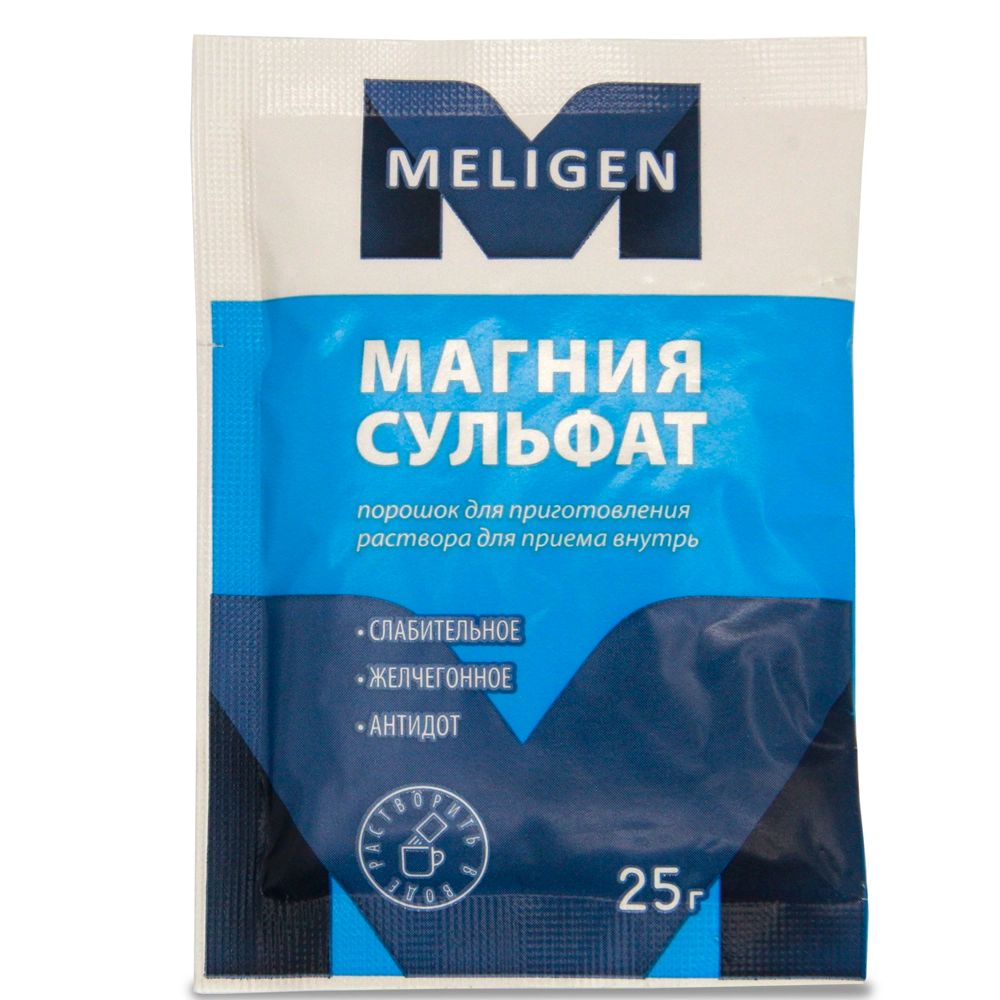 МАГНИЯ СУЛЬФАТ ПОР Д/Р-РА ВНУТРЬ 25Г ПАК №1