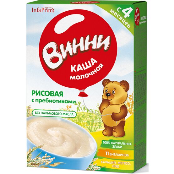 КАША ВИННИ РИС/МОЛОКО/ПРЕБИОТИКИ 200Г