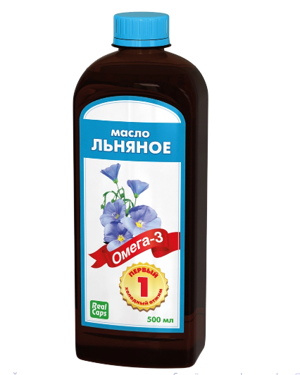 ЛЬНЯНОЕ МАСЛО ПЕРВЫЙ ХОЛОДНЫЙ ОТЖИМ 500МЛ