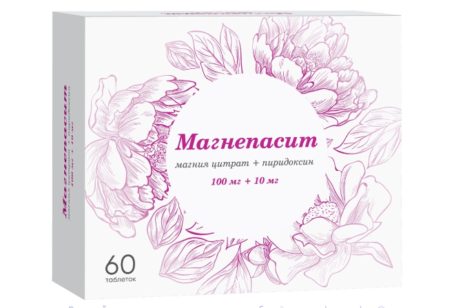 МАГНЕПАСИТ ТАБ П/П/О 100МГ+10МГ №60