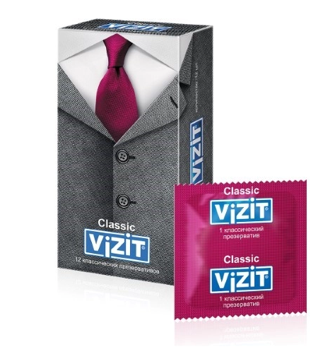 ВИЗИТ ПРЕЗЕРВАТИВЫ КЛАССИЧЕСКИЕ №12