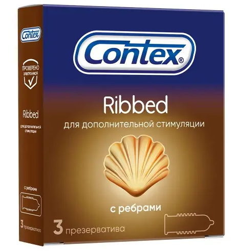 КОНТЕКС ПРЕЗЕРВАТИВЫ РИББЕД РЕБРИСТЫЕ №3