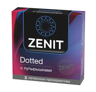 ЗЕНИТ ПРЕЗЕРВАТИВЫ ЛАТЕКС ДОТТЕД С ТОЧКАМИ №3