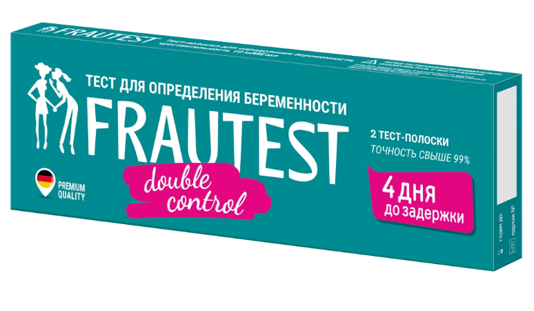 ТЕСТ Д/ОПРЕДЕЛЕНИЯ БЕРЕМЕННОСТИ ФРАУТЕСТ ДВОЙНОЙ КОНТРОЛЬ №2