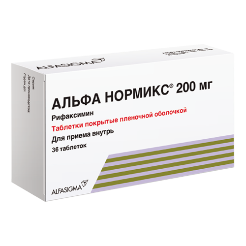 АЛЬФА НОРМИКС ТАБ П/О 200МГ №36