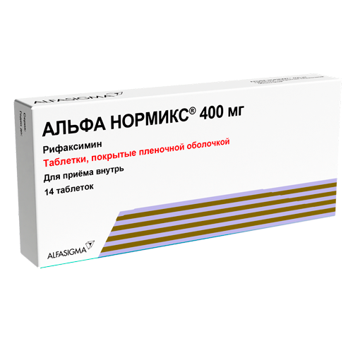 АЛЬФА НОРМИКС ТАБ П/П/О 400МГ №14