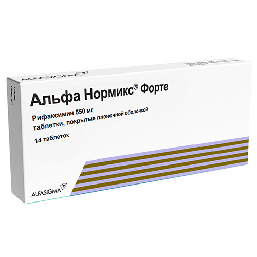 АЛЬФА НОРМИКС ФОРТЕ ТАБ П/П/О 550МГ №14
