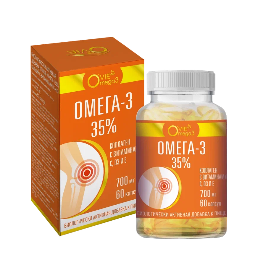 ОВИЕ ОМЕГА-3 35% КОЛЛАГЕН/ВИТ С/Д3/Е КАПС №60