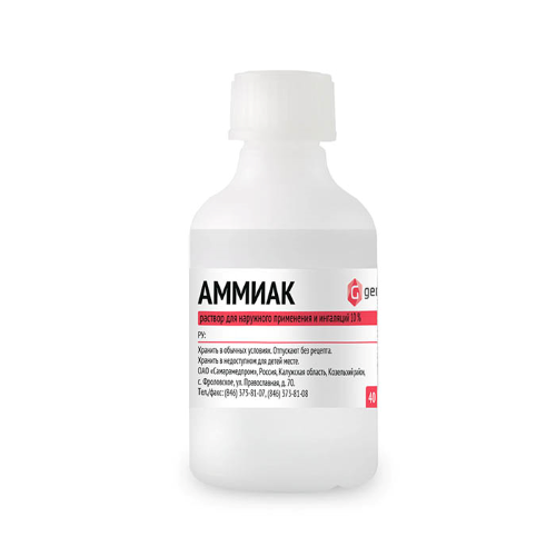 АММИАК Р-Р НАРУЖ ИНГ 10% 40МЛ ФЛ ПЛАСТ