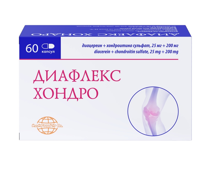 ДИАФЛЕКС ХОНДРО КАПС 25МГ+200МГ №60