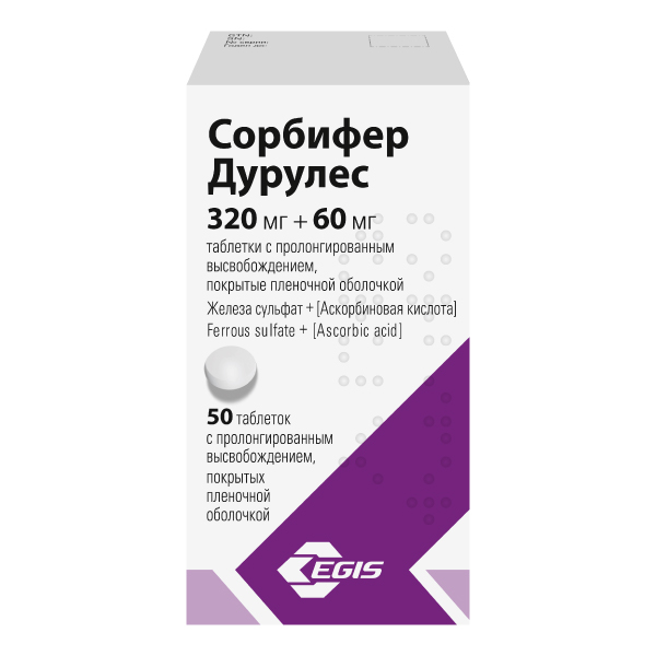 СОРБИФЕР ДУРУЛЕС ТАБ П/О №50