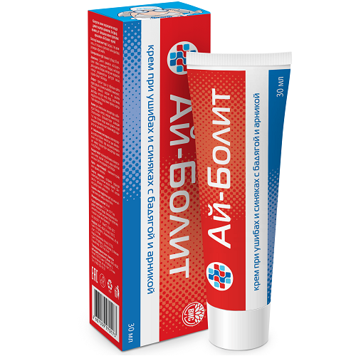 АЙ-БОЛИТ КРЕМ ПРИ СИНЯКАХ/УШИБАХ БАДЯГА/АРНИКА/КОНСКИЙ КАШТАН/ПРОПОЛИС 30МЛ