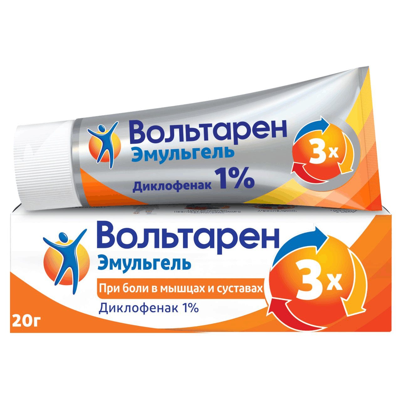 ВОЛЬТАРЕН ЭМУЛЬГЕЛЬ ГЕЛЬ Д/НАРУЖ 1% 20Г