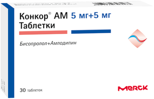 КОНКОР АМ ТАБ 5МГ+5МГ №30