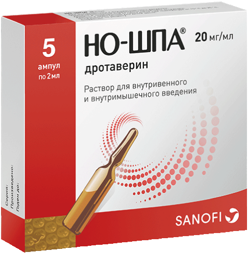 НО-ШПА Р-Р В/В В/М 20МГ/МЛ 2МЛ №5 АМП