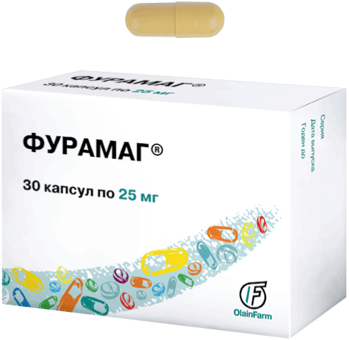 ФУРАМАГ КАПС 25МГ №30