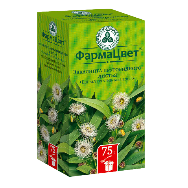 ЭВКАЛИПТА ПРУТОВИДНОГО ЛИСТЬЯ 75Г