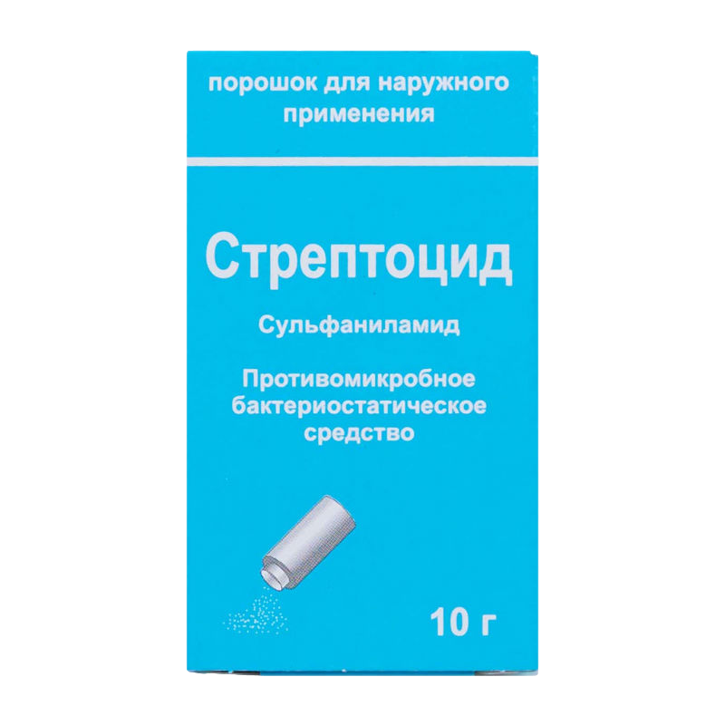 СТРЕПТОЦИД ПОР НАРУЖ БАНКА С ДОЗАТ 10Г